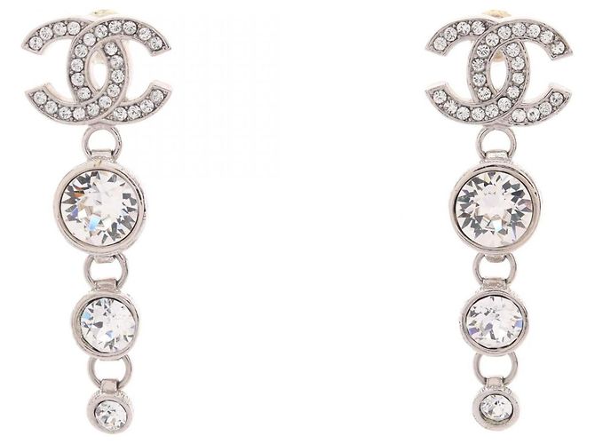Pendientes Chanel B23S Coco Mark Plata