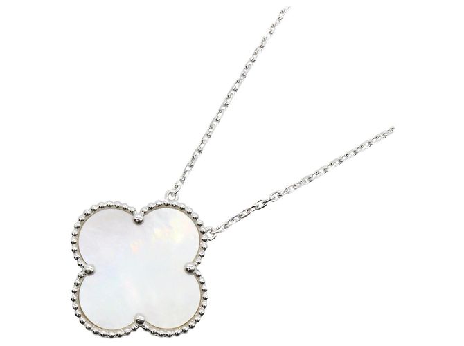 Colar Magic Alhambra Van Cleef & Arpels Prata Branco