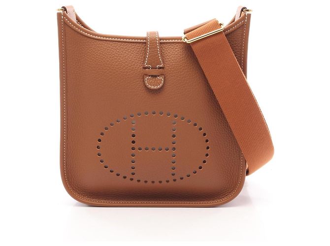 Hermès Bolsa de Ombro Hermes Evelyne 23 Gold Marrom