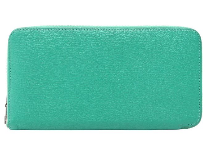 Hermès Hermes Azap Long Mint Round Wallet Green