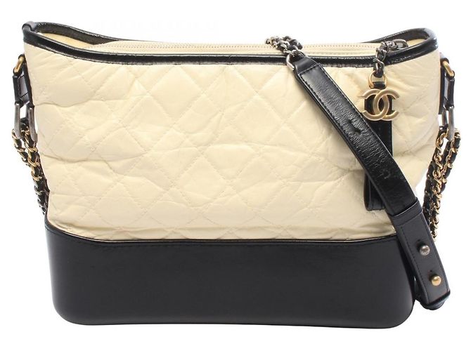Borsa a tracolla Chanel Gabrielle de Large Hobo Nero Bianco