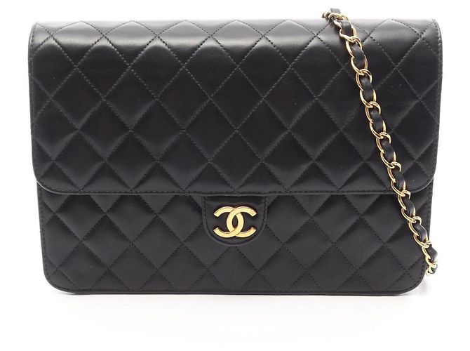 Timeless Bolso de hombro Chanel Matelassé Push-Lock Negro