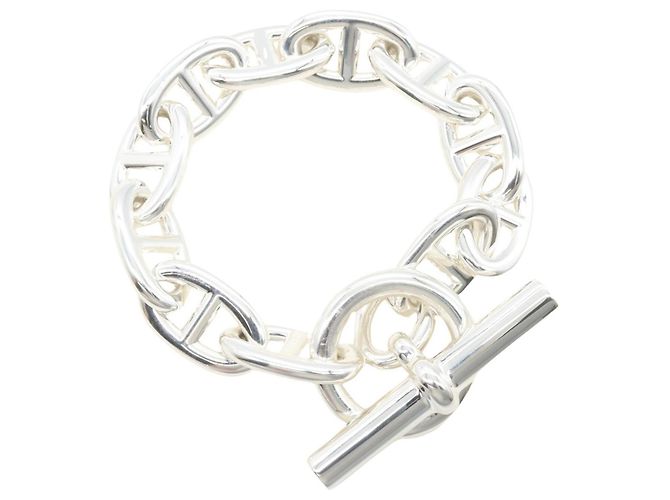 Hermès Bracciale con Charms Hermes Chaine d'Ancre TGM Argento