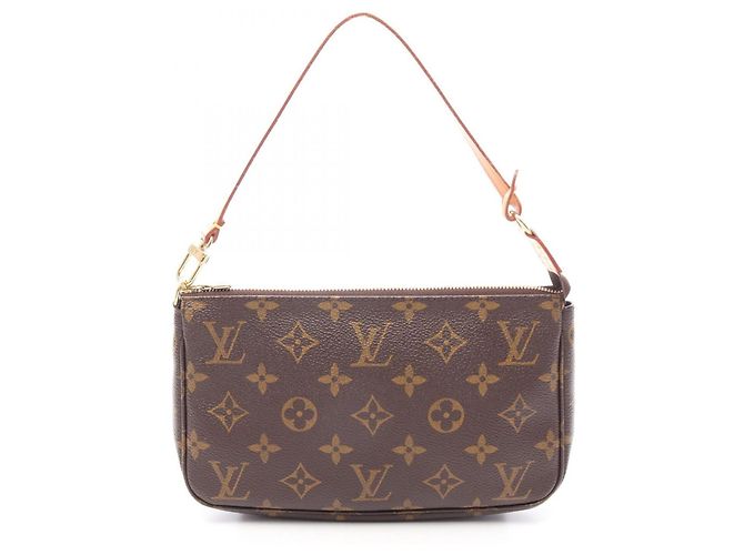 Borsa Louis Vuitton Pochette Accessoires Marrone Monogramma