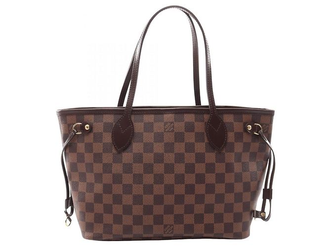 Bolso Tote Louis Vuitton Neverfull PM Castaño Damier ebene
