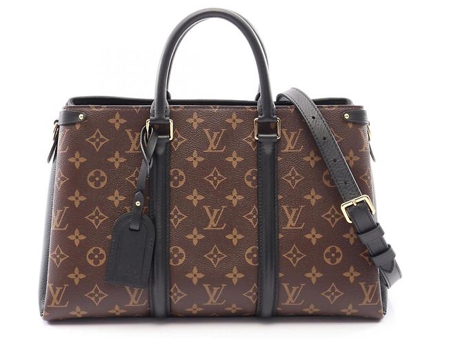 Bolsa 2-Way Louis Vuitton Soufflot NV MM Monogram Noir Marrom Preto