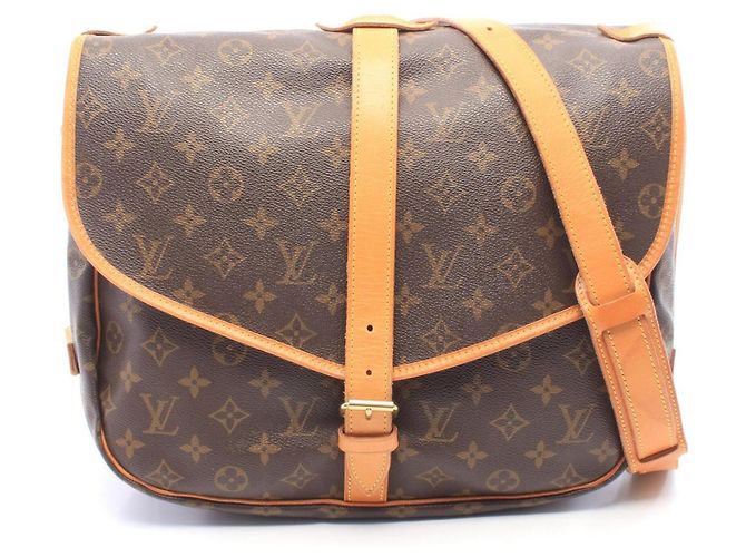 Bolsa de Ombro Louis Vuitton Saumur 35 Monogram Marrom