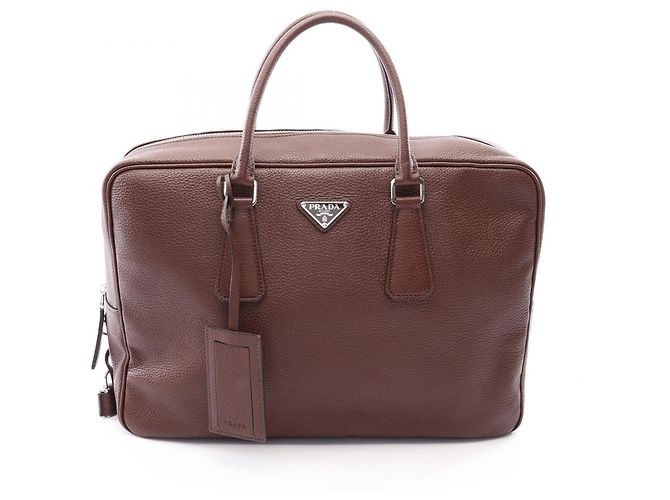 Sac business Prada VIT.DAINO Marron