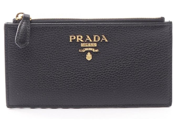 Prada Black Leather Card Case