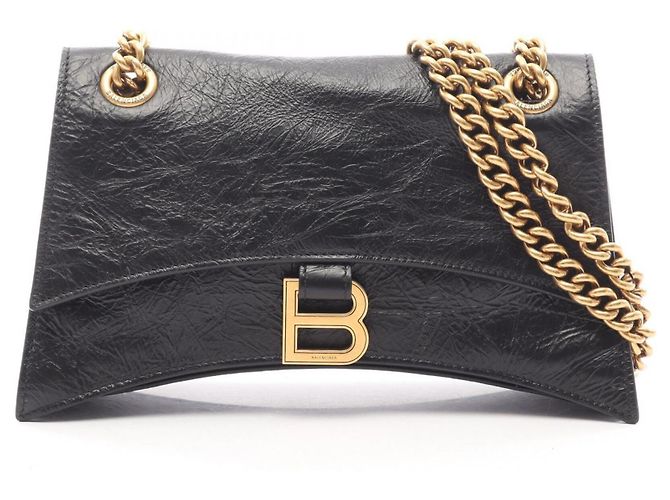 Borsa a tracolla Balenciaga Crush Small Nero