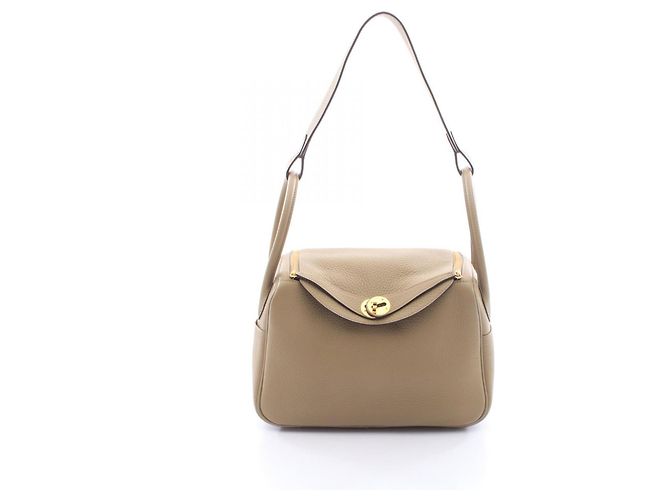 Hermès Bolsa Hermes Lindy 26 Beige Malfa Bege