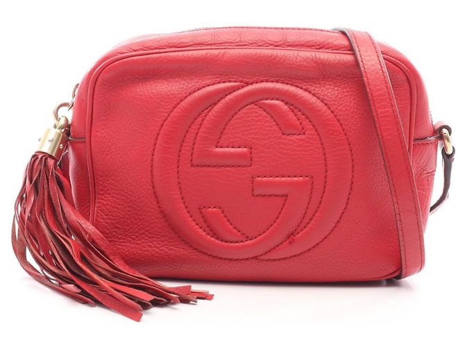 Bolso Gucci Soho Disco en cuero rojo Roja