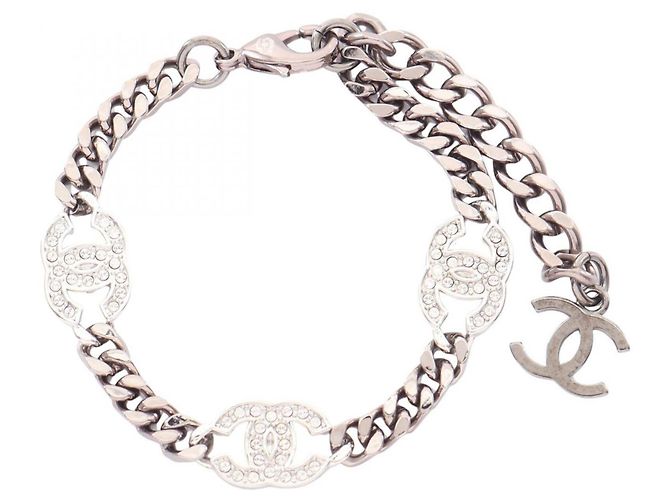 Pulseira Chanel B21A Coco Mark Charm Prata