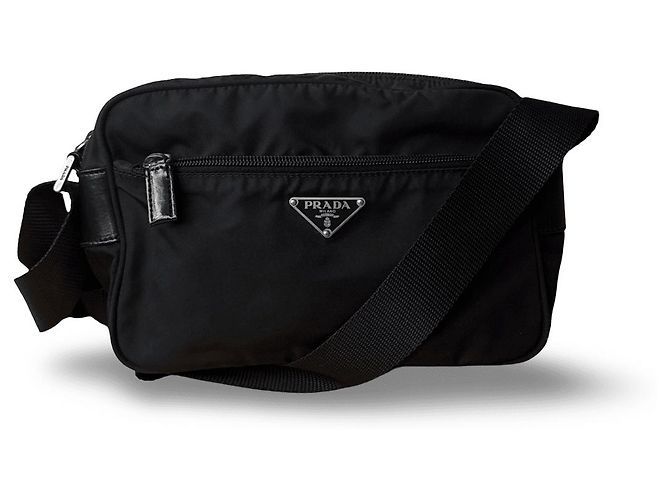 Borsa a tracolla Prada Tessuto in nylon nero