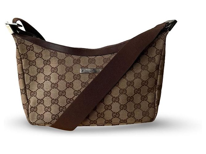 Borsa a tracolla Gucci GG Canvas Nera Nero