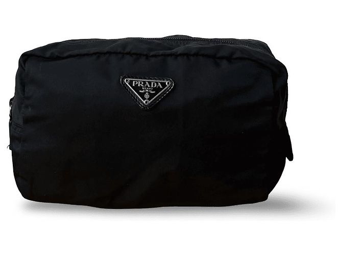Pochette Prada in nylon nero