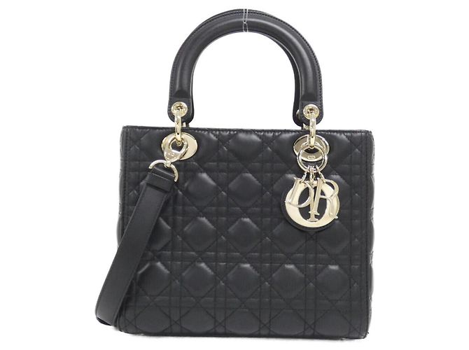 Christian Dior Lady Medium Handtasche Schwarz