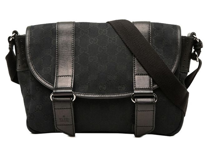 Borsa a tracolla Gucci GG Canvas Nero