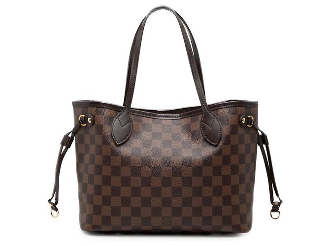Sac Cabas Louis Vuitton Damier Neverfull PM Marron