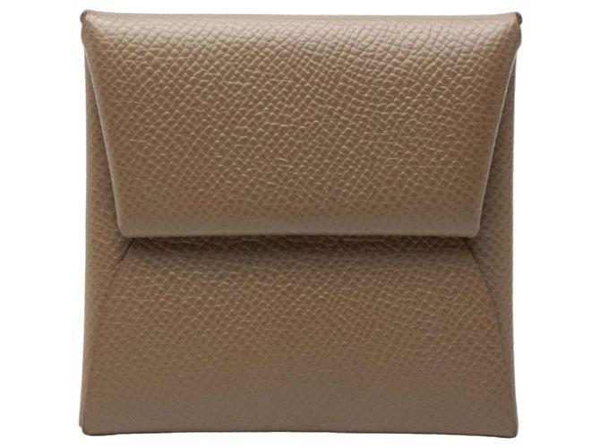 Hermès Hermes Bastia Geldbörse/Münzbeutel Braun Beige Taupe