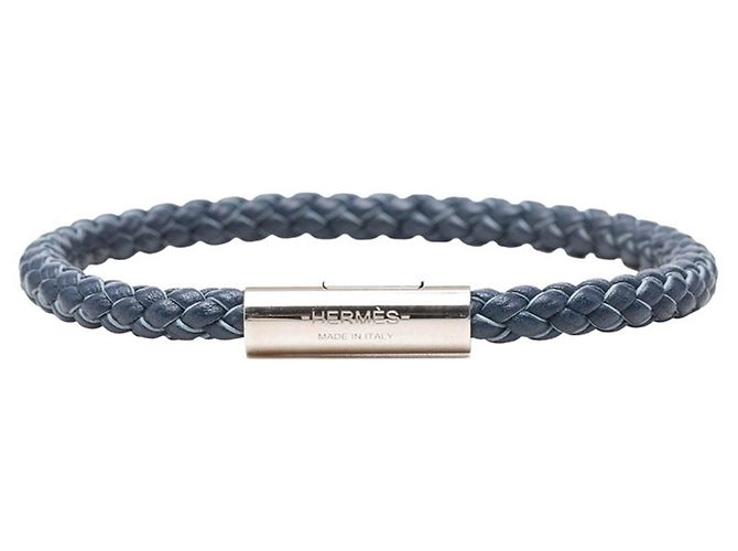 Hermès Bracciale con Charms Hermes Goliath Charm Argento Blu navy