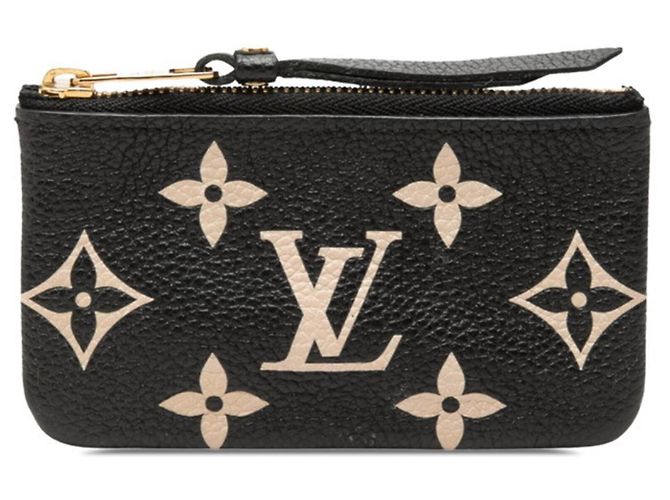 Louis Vuitton Bicolor Monogram Empreinte Coin Purse Black