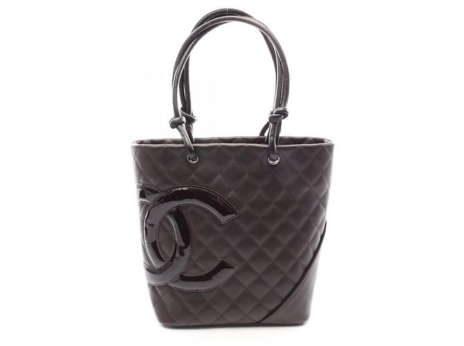 Borsa Tote Media Chanel Cambon Line Marrone