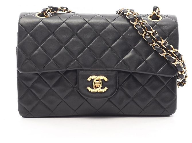 Borsa a tracolla Chanel Matelassé Double Flap Nero