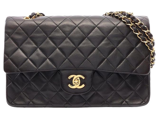 Borsa a tracolla Chanel Matelassé Double Flap Nero