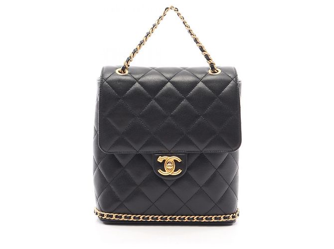 Sac à dos/Sac à main Chanel Matelassé Camellia Noir