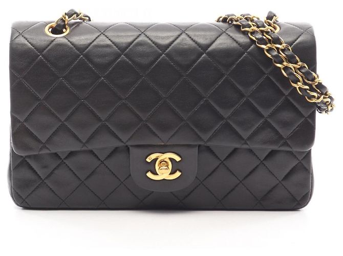 Borsa a tracolla Chanel Matelassé Double Flap Nero