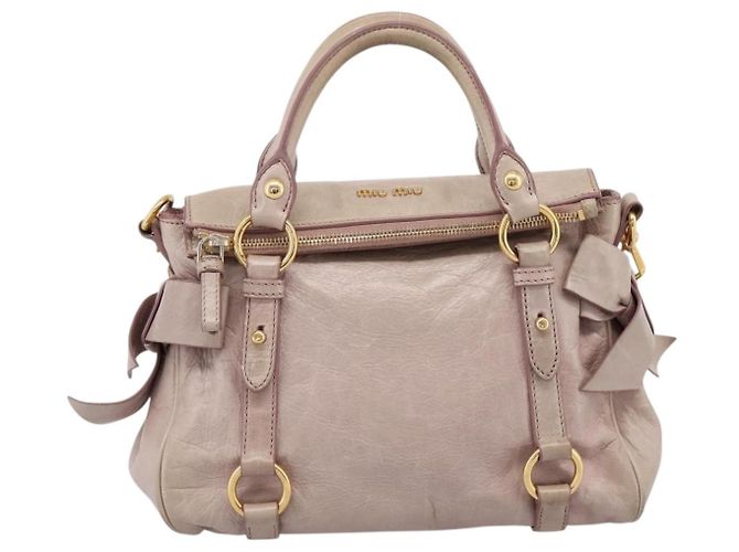 Miu Miu Vitello Lux Leather Rose