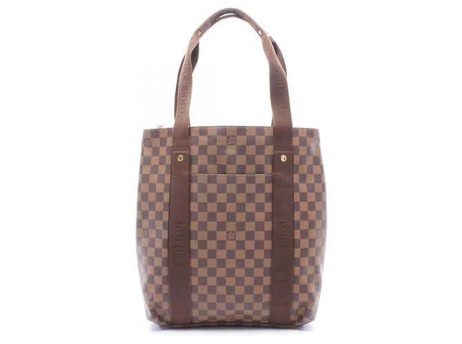Borsa Cabas Bobour Damier Ebene Louis Vuitton Marrone