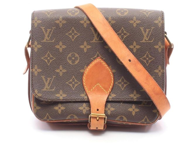 Sac à bandoulière Louis Vuitton Cartouchiere MM Monogram Marron