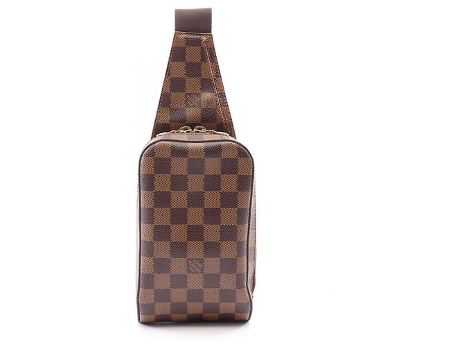 Borsa Louis Vuitton Geronimos Damier Ebene Marrone