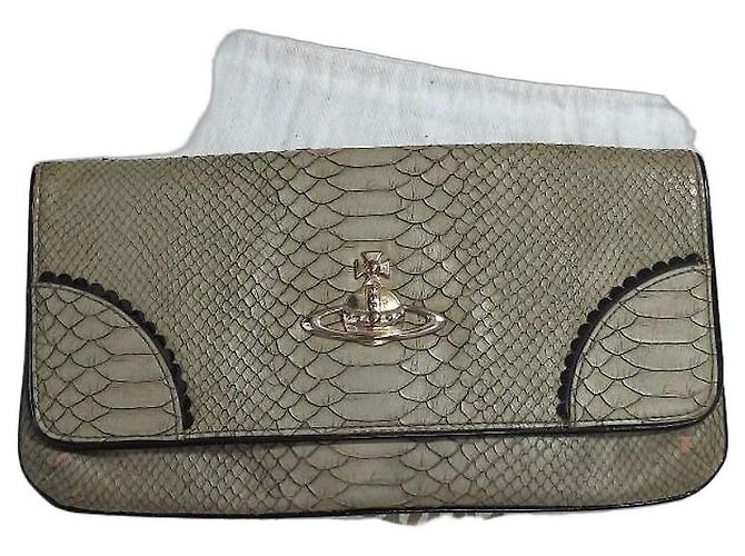 Vivienne Westwood pochette verde python