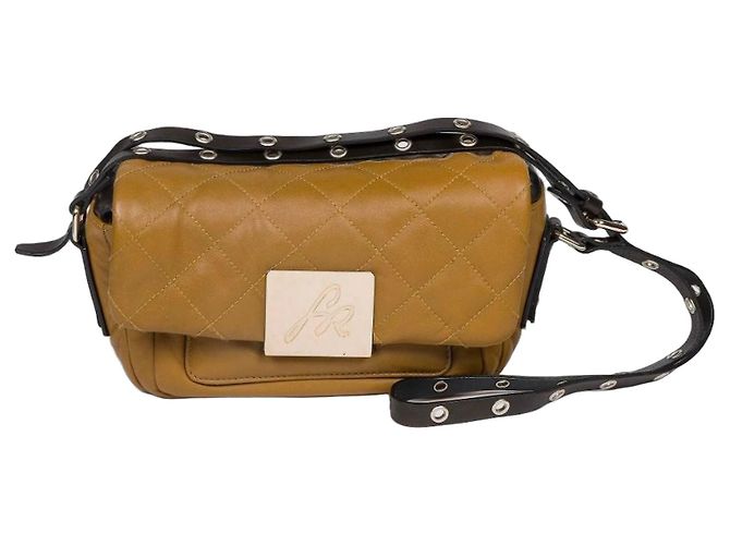 Sonia Rykiel Bolsa de Ombro em Pele Acolchoada - Conhaque Marrom