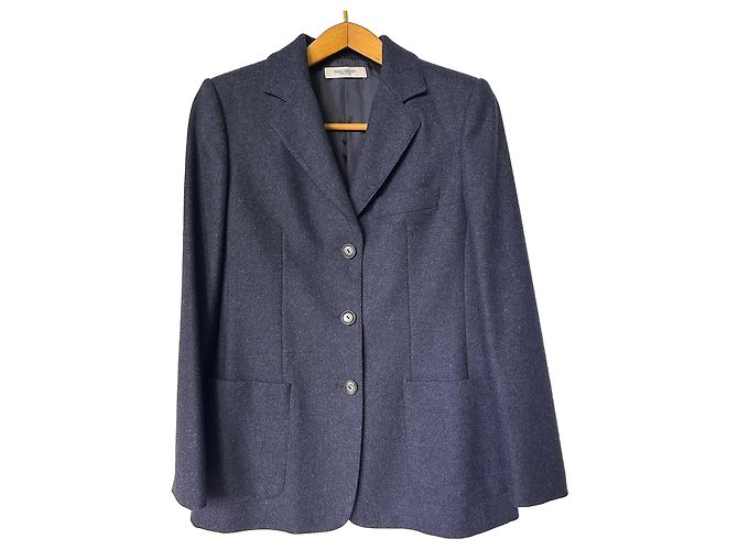 Autre Marque Dark blue wool blazer