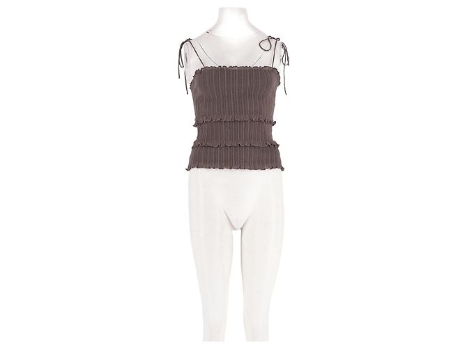 Autre Marque Top aderente marrone SKIMS