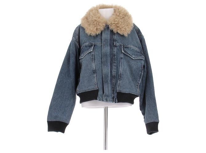 Autre Marque Giacca "The Shearling Aviator" Blu