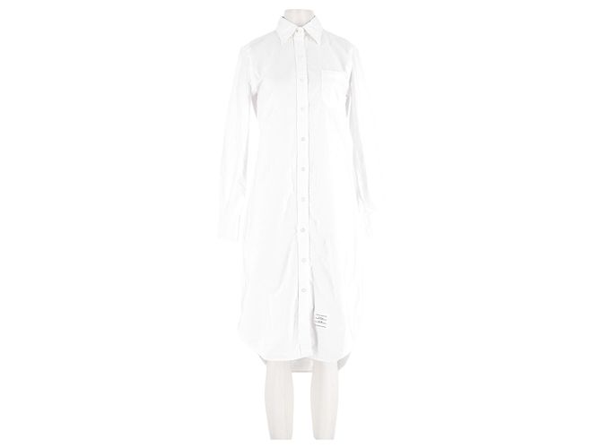 Vestido de algodón blanco Thom Browne
