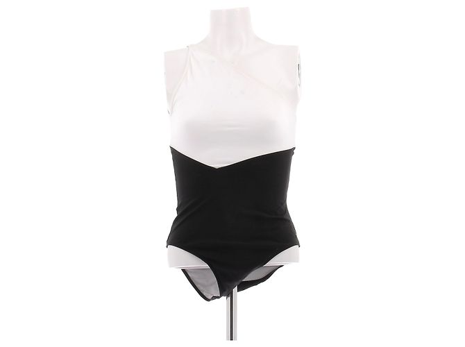 Chanel Costume da bagno intero bianco e nero