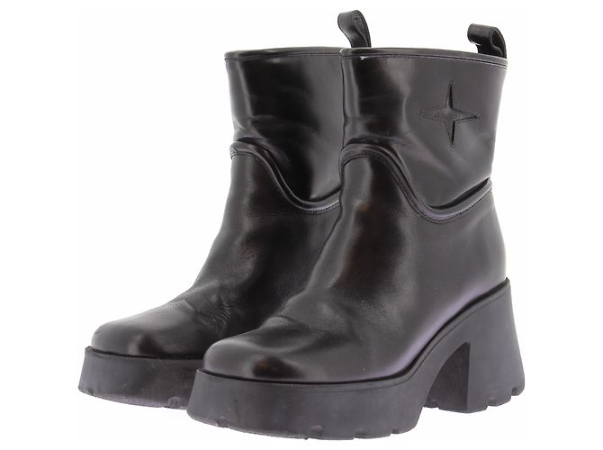 Botines Nodaleto de piel negra talla 38 Negro