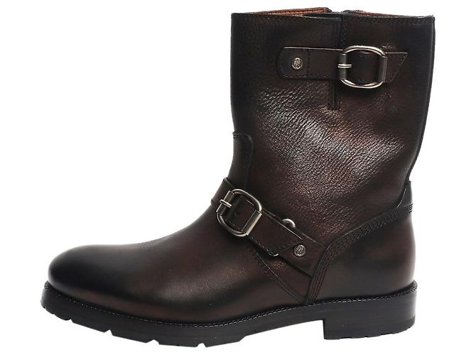 Jimmy Choo Botas de couro preto com fivela - size UK 8