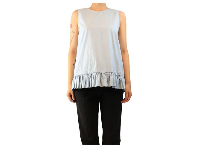 Marni Top peplum azul - size UK 10
