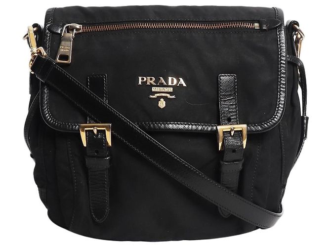 Prada Borsa a tracolla in nylon nero