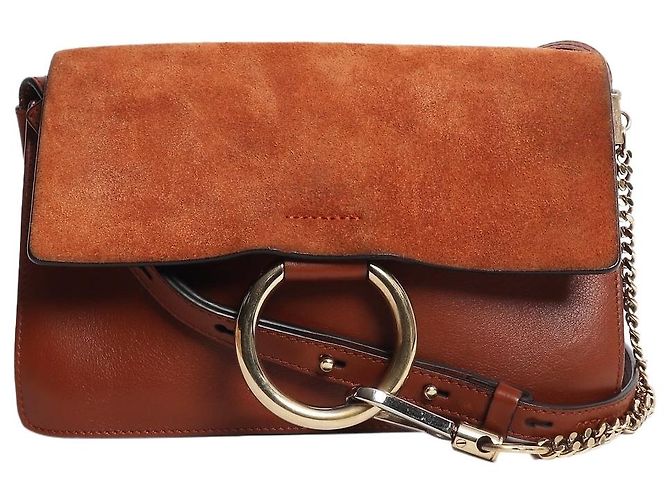Chloé Borsa a tracolla Faye marrone