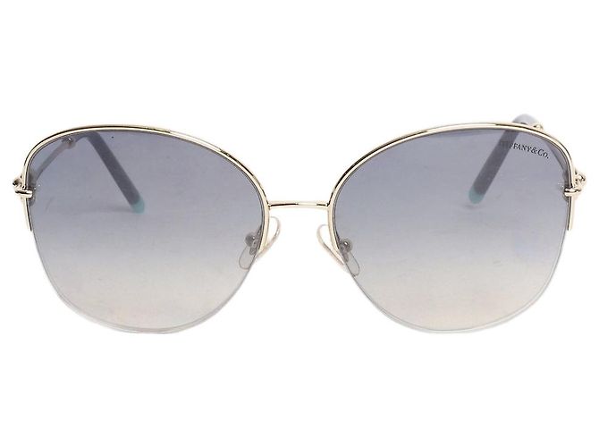 Tiffany & Co Óculos de sol com lentes degradê douradas Dourado