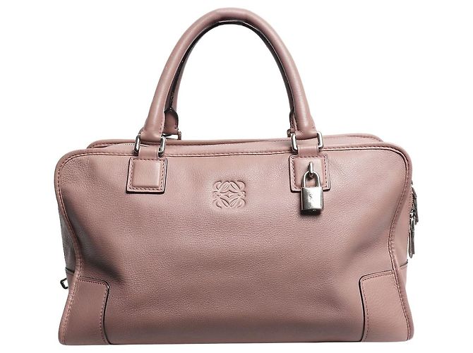Loewe Bolsa Amazona em couro roxo