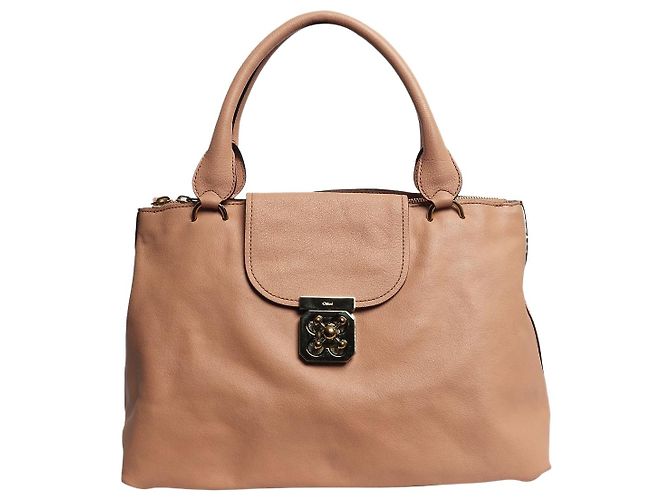 Chloé Sac cabas en cuir Elsie Peach Rose